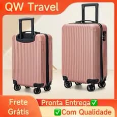 Mala De Viagem Polipropileno Zíper Extensível Rodas 360 Removíveis Bordo Pequena Media 8KG 10KG 18KG