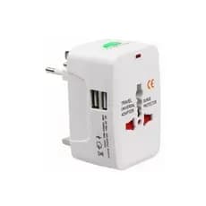 Adaptador De Tomada Universal Com 2 USB Viagem compatível 150 Países LUKTON LUT-002