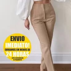 Calça Alfaiataria Zr Feminina Cintura Alta Com ziper Social Moda Luxo Elegancia Eloquencia
