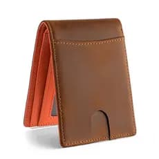 R RFID Bloqueio Retro Crazy Horse Couro Carteira de Couro Genuíno Porta-cartões Curto Masculino Material de Couro de Pri