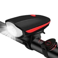 Farol Com Buzina Recarregável USB Farol Para Bicicleta Bike Mtb Speed