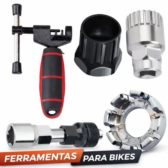 Kit Chave Ferramenta Para Bike Extrator Corrente Pino Raio K7 Pedivela Movimento Central Reparo Mtb