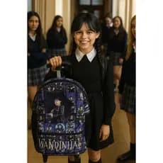 Mochila Feminina Wandinha Escolar Rodinhas Feminina Menina Infantil Juvenil Impermeável
