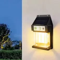 kit 6 Luminária Arandela Com Solar Placa Solar a Prova d'água Exterior Jardim Iluminação