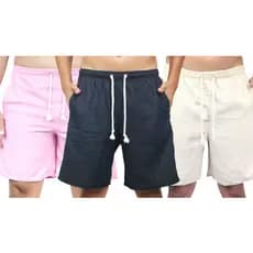 Short De Linho Bermuda Mauricinho Praia Verão 2023