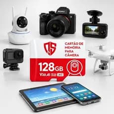 Cartão de Memória Micro SD 128gb Para Câmera, Celular, Música
