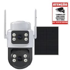 Câmera Com 4G Externa Solar Ip a prova D'água 360º Speed Dome Profissional Full Hd Onvif bivolt