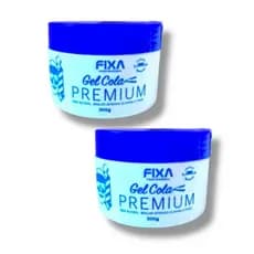 Kit 2 Pomadas Gel Cola Modeladora Forte Fixação