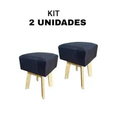 2 Banquetas Baixas Kit Confortável Resistente