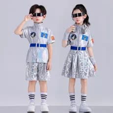 Crianças desempenho traje tecnologia sentido traje espaço traje astronauta robô desempenho#儿