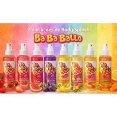 KIT COM 7 UNIDADES DE BODY SPLASH COM CHEIRINHO DE CHICLETE
