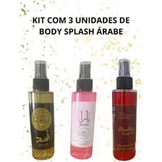 Kit com 3 unidades perfume  Body Splash Árabe Lattafa Masculino e Feminino