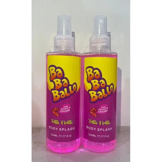 kit com 3 unidades de body splash de tuti fruti