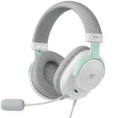 Headset Gamer Havit 3.5mm H2230e Branco Ciano Cabo P2 P3 Para Pc Ps4 Ps5 X-Box