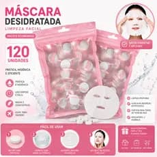 Kit 120 Máscara Desidratada Comprimida Descartável Limpeza de Pele