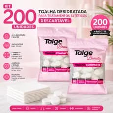 200u Toalha Desidratada P/ Tratamentos Estéticos Descartável Talge