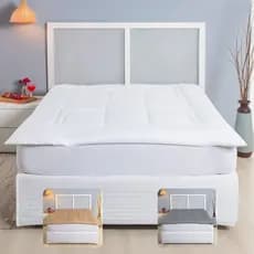 Pillow Top Protetor de Colchão 400 Fios Casal, Queen e King Toque Macio e Aveludado com 400 Gramas