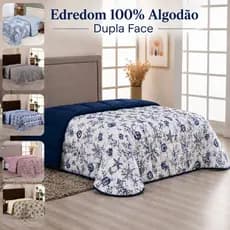 Edredom Casal Queen King 100% Algodão Dupla Face Malha Grossa Antipilling Macio