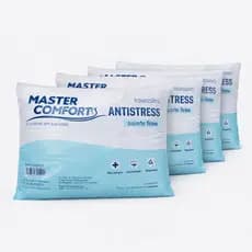 kit 4,3,2 ou 1Travesseiro Antistress Fios de Carbono Antialérgico Toque de Pluma 70x50 Suporte Firme