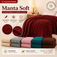 cobertor Manta Soft Casal Padrão e Solteiro Com Relevo 1,90 X 2,00 Microfibra Fleece com toque Macio
