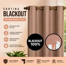 Cortina Blackout Corta Luz 100% Vedação com Ilhós PVC Impermeável Quarto Sala Janela Porta Blecaute