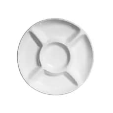 Petisqueira 5 Divisórias Melamine Plaza 33cm Branco Yazi