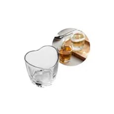 Jogo Copos Para Shot 50ml Coração Vidro Heart 2/4/6 unidades - Lyor / Drinks e Doses / Ki Conjunto