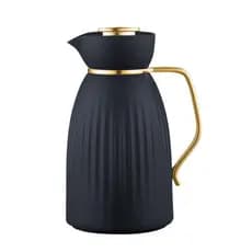 Garrafa Térmica Jade Classic Preta e Dourado Click Abre e Fecha 1 Litro - Tuut