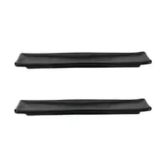 Kit 2 Travessas Sushi Comida Japonesa Melamine Sakura Preto 28,5cm