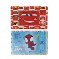 Jogo Americano Infantil Impermeável Carros E Homem Aranha Disney 2 Unidades
