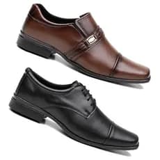Sapato Social Preço Atacado Direto Da Fábrica Kit 2 Pares Oxford Borla Cap Toe