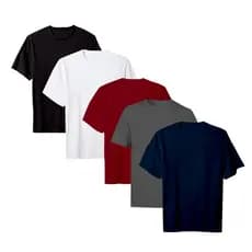 Kit com 5 Camisetas Premium Masculina Lisa Para o Dia a Dia 100% Algodão 30.1 AMGK