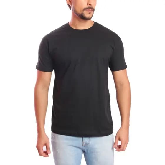 Camiseta Camisa Preta Lisa Premium Fio 30.1 Masculina 100% Algodão Reforçada AMGK Promoção