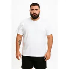 Kit 3 Camisetas Plus Size G1 G2 G3 Lisa Premium Fio 30.1 Masculina 100% Algodão Camisa Básica Reforçada AMGK
