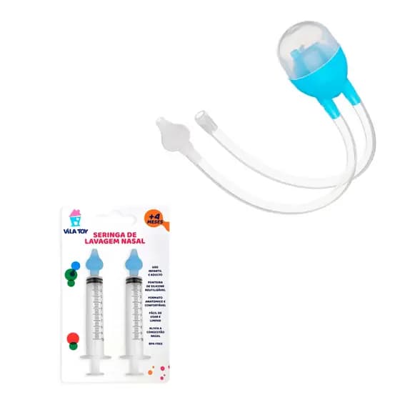 Limpeza lavagem nasal P/ Bebês aspirador de Sucção ou Seringa nasal limpar nariz