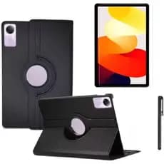 Capa Case Giratoria para Tablet Redmi Pad SE (11Pol) + Película de Vidro Temperado 9H + Caneta Touch