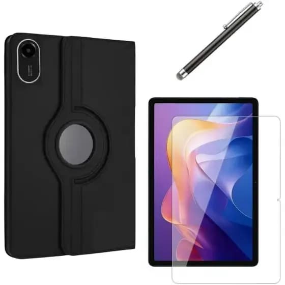 Capa Case Giratoria Para Tablet Redmi Pad 2 + Película de Vidro Temperado 9H + Caneta Touch