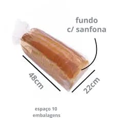 saco  para pão caseiro e de forma (22x48) 100 unidades