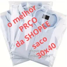 Saco plástico Para Roupas 30x40 Jeans Blusas Vestidos Camisas Bermudas Saco Plástico Transparente