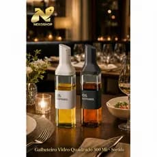Galheteiro Vidro Recipiente Azeite Vinagre Óleo Tempera Salada Bico Dosador Conserva Cozinha Gourmet