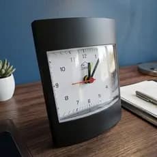 Relógio de Mesa Analógico 10cm Compacto Decorativo para Quarto Escritório Sala com Design Moderno