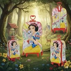 Mala Infantil 3D com Rodinhas Multicolorida para Meninas