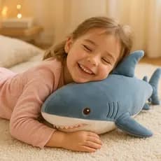 Brinquedo De Pelúcia Animal Tubarão Macio, 45cm, Brinquedos, Menina e Meninos, Travesseiro