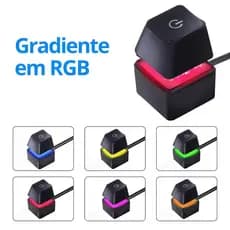 Botão Liga/Desliga RGB para Desktop Switch Mecânico Azul Interruptor Externo Power Reset Computador