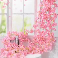 Corrente De Cerejeira Artificial 180cm Flores Decoração Decorativa Planta Artificial Trepadeira