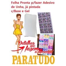 1 kit  com 22 Folhas Brancas (plastica) Pronta para Adesivo de unha/ Película de unha