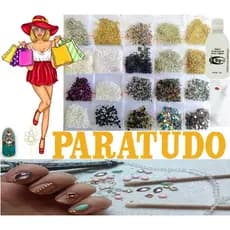Kit Iniciante Pedrarias 20 saquinhos de Pedras/ Sortidas para fabricar Joias de Unhas Decoração de unhas / faça vc mesma