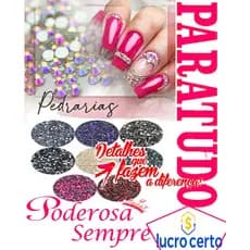 Strass e Perolas para Unhas tam. 1,8mm e 2mm  nail, Strass Base Reta  para Unhas/ p/ Jóias de unhas, adesivos