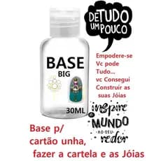 1 Base de Esmalte de Unha incolor p/ fazer Adesivos de Unhas/ unhas de gel/ nail 3D / P/ Jóia de unhas