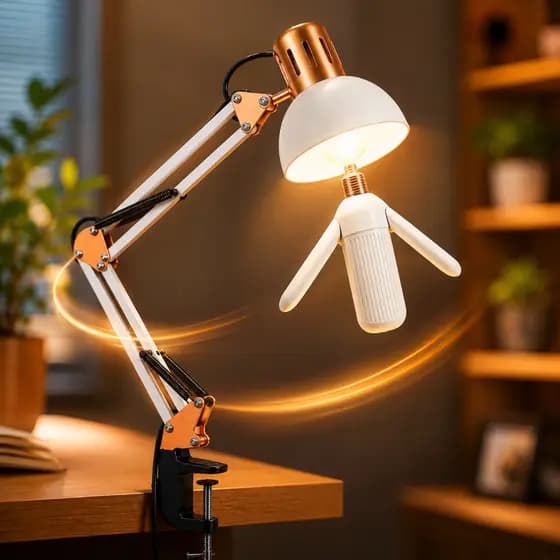 Luminária Abajur Pixar Articulada Grande Alta Ajustável + Lâmpada 45W Iluminação Profissional Moderna Decorativa